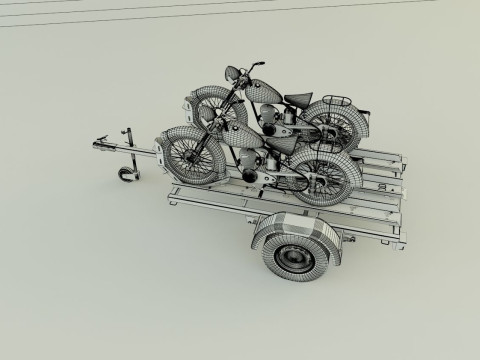Motorcycle trailer Modelo 3D