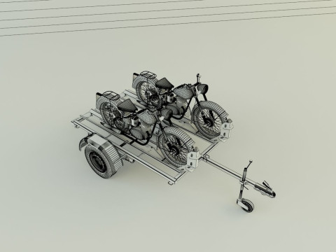 Motorcycle trailer Modelo 3D