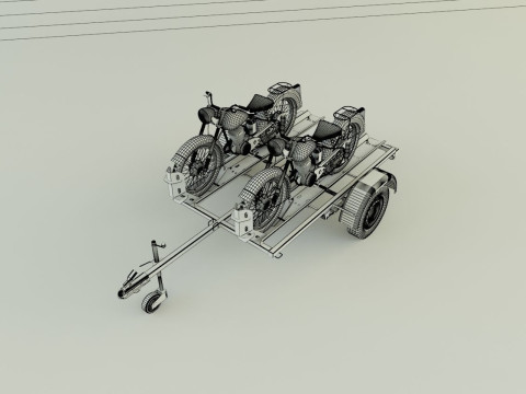 Motorcycle trailer Modelo 3D