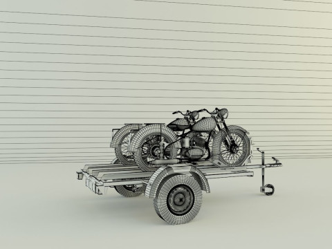 Motorcycle trailer Modelo 3D