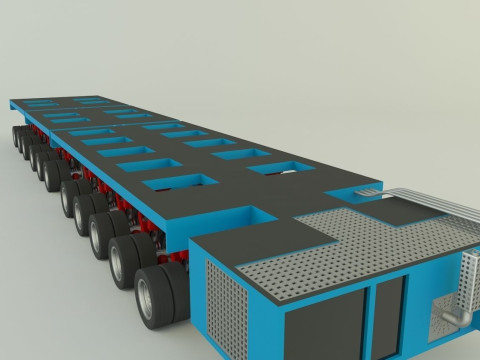 Multi axle hydraulic vehicle 3D Model