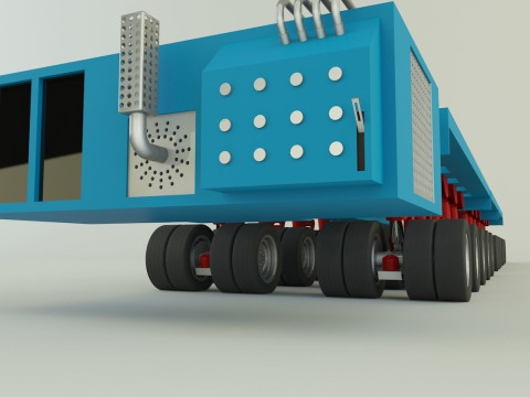 Multi axle hydraulic vehicle 3D Model