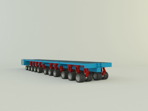 Multi axle hydraulic vehicle 3D Model