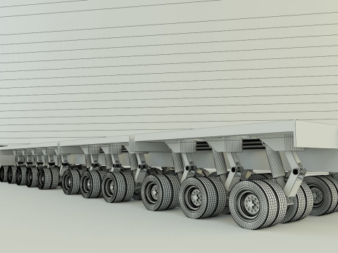 Multi axle hydraulic vehicle 3D Model