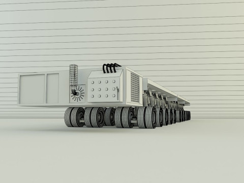 Multi axle hydraulic vehicle 3D Model