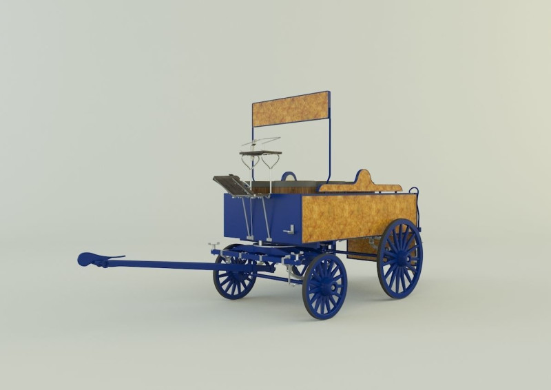 Old carriage 3d Modèle 3D .c4d .max .obj .3ds .fbx .stl .blend