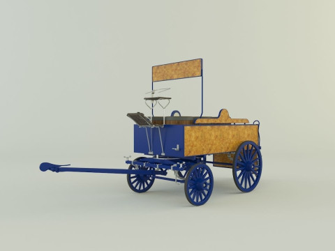 Old carriage 3d 3D Model
