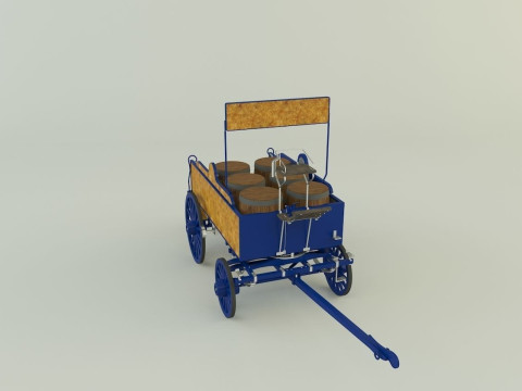 Old carriage 3d Modèle 3D