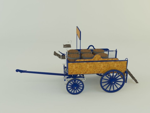 Old carriage 3d Modèle 3D