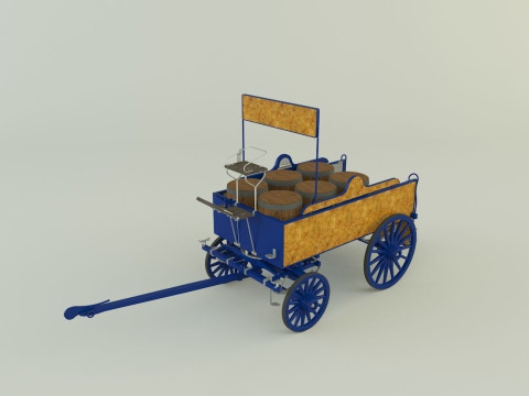 Old carriage 3d Modèle 3D