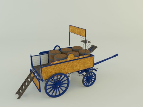 Old carriage 3d Modèle 3D