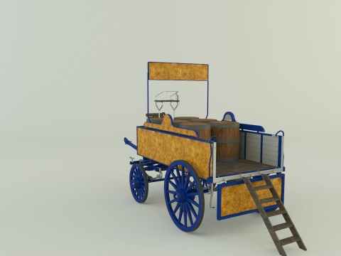 Old carriage 3d Modèle 3D