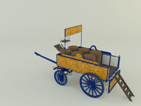 Old carriage 3d Modèle 3D