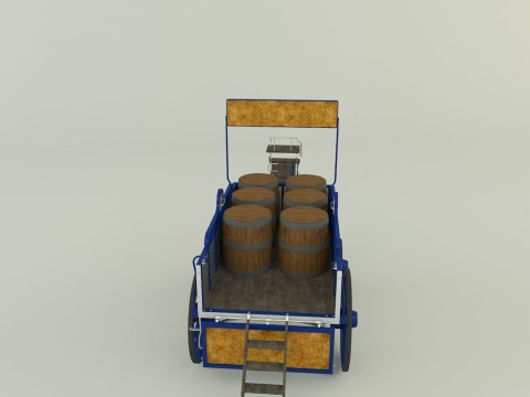 Old carriage 3d Modèle 3D