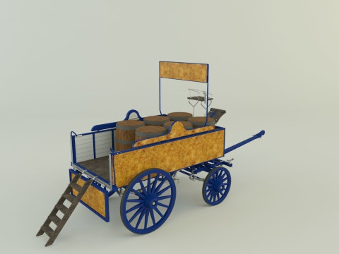 Old carriage 3d Modèle 3D