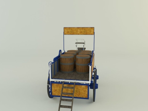 Old carriage 3d Modèle 3D