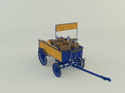 Old carriage 3d Modèle 3D