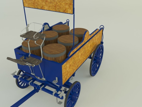 Old carriage 3d Modèle 3D