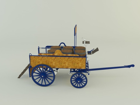 Old carriage 3d Modèle 3D