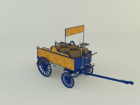 Old carriage 3d Modèle 3D