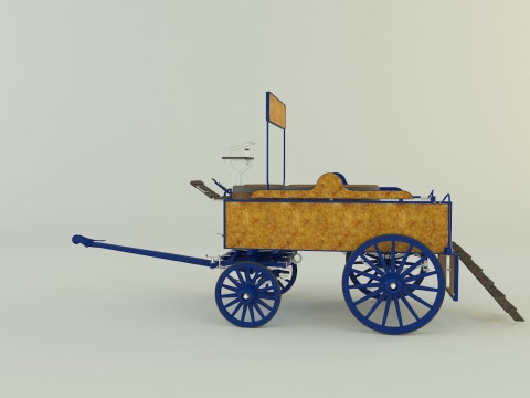 Old carriage 3d Modèle 3D