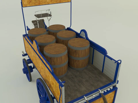 Old carriage 3d 3D Model