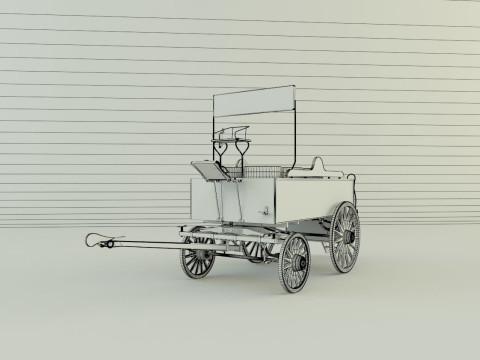 Old carriage 3d Modèle 3D