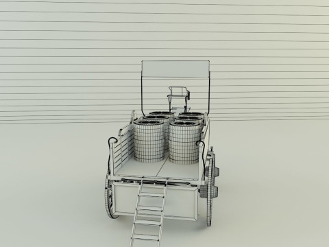 Old carriage 3d Modèle 3D