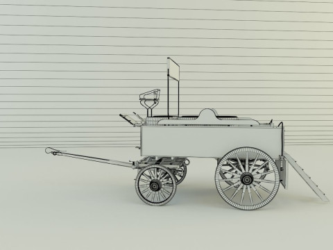 Old carriage 3d Modèle 3D