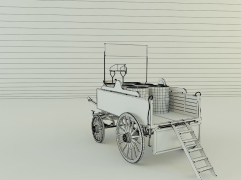 Old carriage 3d Modèle 3D