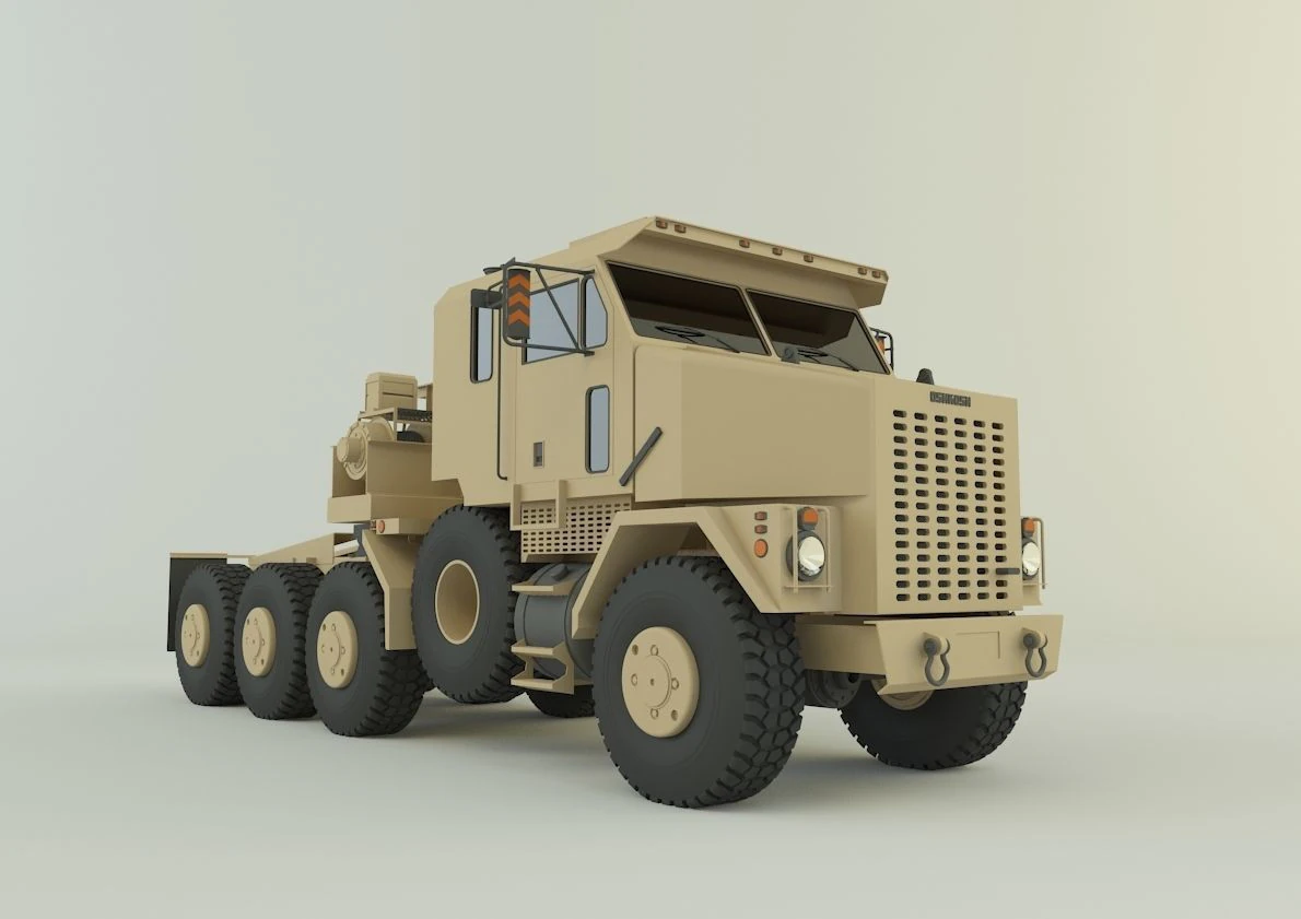OSHKOSH M1070 military vehicle 3D Model .c4d .max .obj .3ds .fbx .stl .blend 
