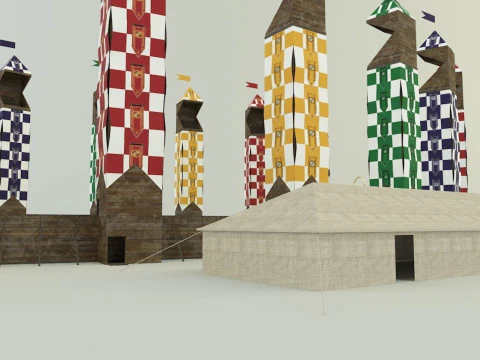 Quidditch stadium 3D Model