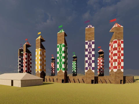 Quidditch stadium 3D Model