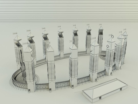 Quidditch stadium Modèle 3D