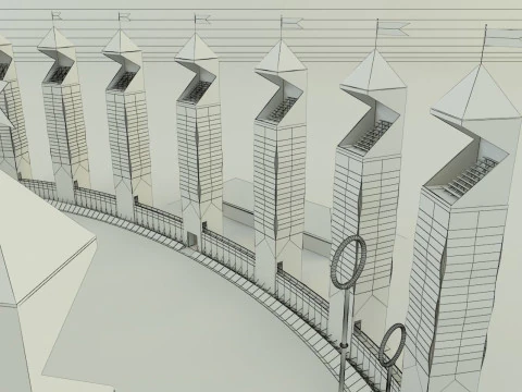 Quidditch stadium 3D Model