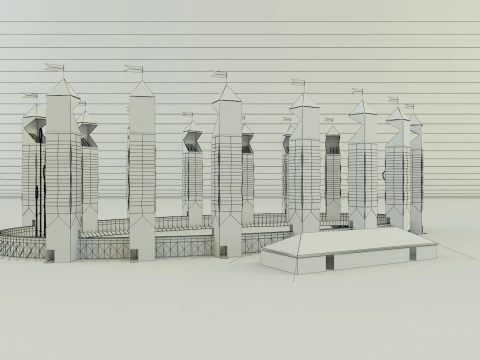 Quidditch stadium 3D Model