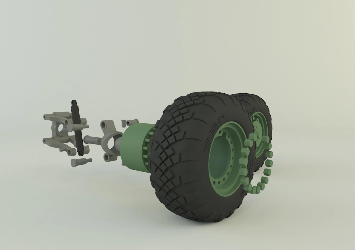 Russian Defense wheel 3D Model .c4d .max .obj .3ds .fbx .stl .blend 