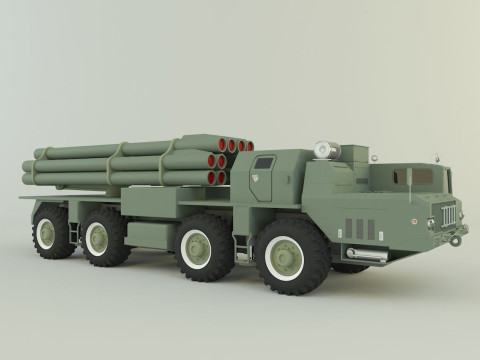 RZSO Smerch Russian Defense Modelo 3D