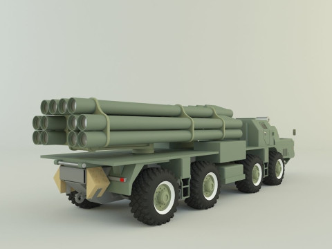 RZSO Smerch Russian Defense 3D Модель