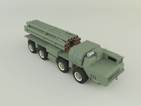 RZSO Smerch Russian Defense 3D Модель