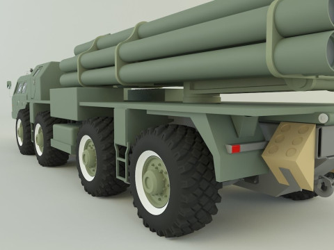 RZSO Smerch Russian Defense 3D Модель