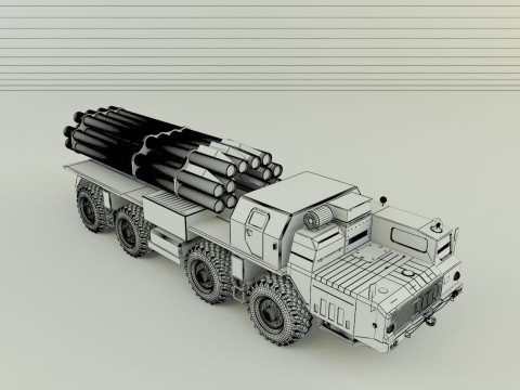 RZSO Smerch Russian Defense 3D Модель
