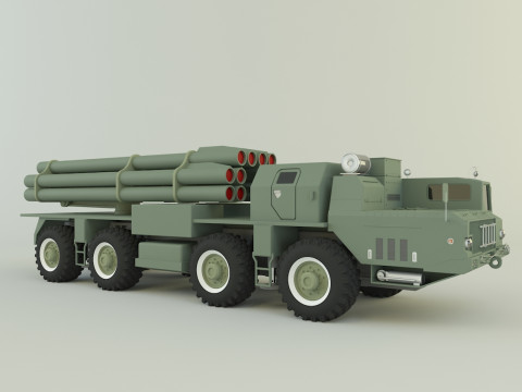RZSO Smerch Russian Defense 3D Модель