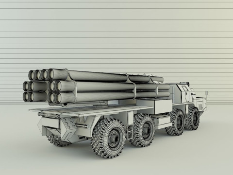 RZSO Smerch Russian Defense 3D Модель
