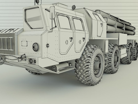 RZSO Smerch Russian Defense 3D Модель
