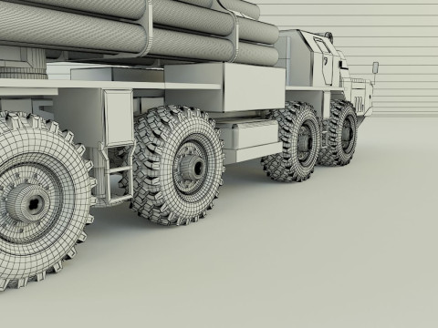 RZSO Smerch Russian Defense 3D Модель