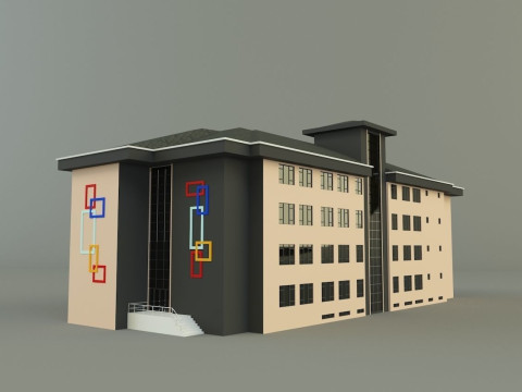 School building design Modelo 3D