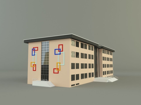 School building design 3D Model