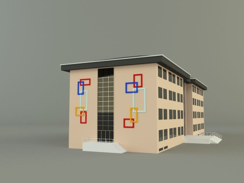 School building design 3D Model