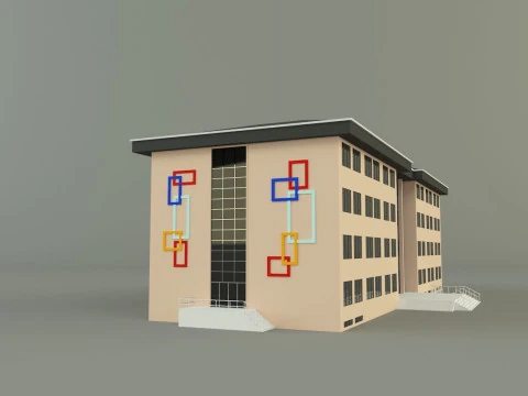 School building design 3D Model
